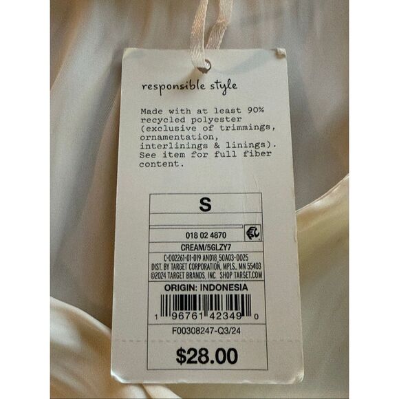 A New Day Flounce Long Sleeve V-Neck Ruffle Wrap Blouse SZ S NWT - Picture 12 of 13